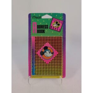 Vintage 1991 Disney Mickey Mouse Mead Address Book Notebook -  New Sealed